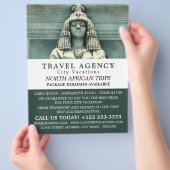 Altägyptische Statue, Kairo, Reiseagentur Flyer (Hand)