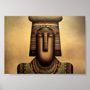 Altägyptische Statue Poster
