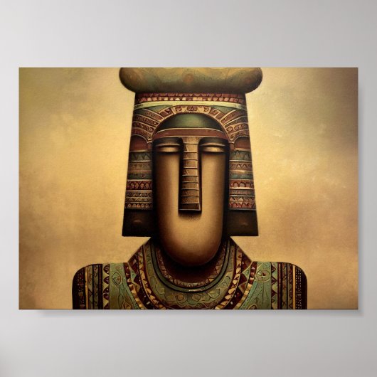 Altägyptische Statue Poster (Vorne)