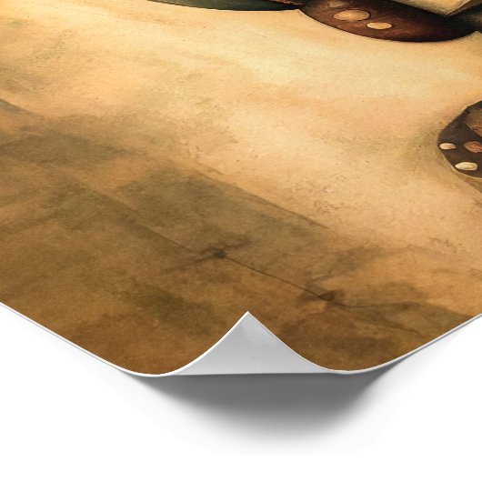 Altägyptische Statue Poster (Ecke)