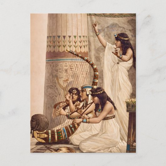 Altägyptische Tempel-Musiker  Postkarte (Vorderseite)