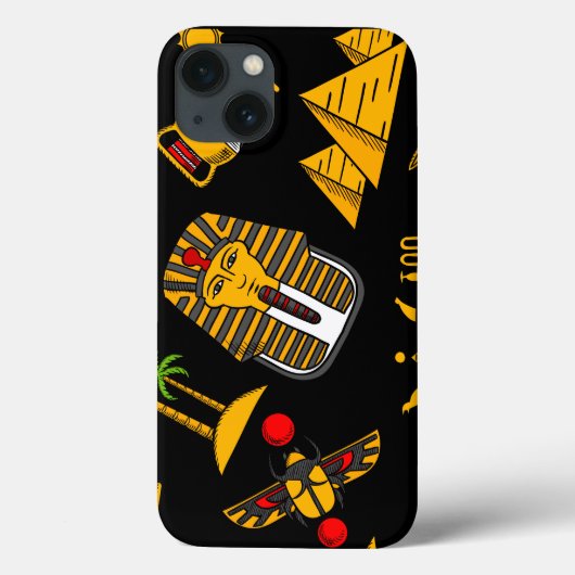 Altägyptischer Hieroglyphischer Muster Hintergrund Case-Mate iPhone Hülle (Rückseite)