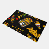 Altägyptischer Hieroglyphischer Muster Hintergrund Fußmatte (Schrägansicht)