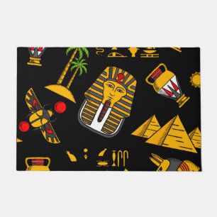 Altägyptischer Hieroglyphischer Muster Hintergrund Fußmatte