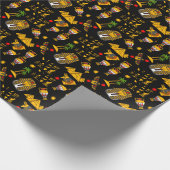 Altägyptischer Hieroglyphischer Muster Hintergrund Geschenkpapier (Ecke)