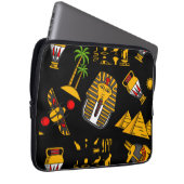 Altägyptischer Hieroglyphischer Muster Hintergrund Laptopschutzhülle (Vorne Rechts)