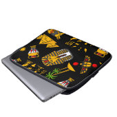 Altägyptischer Hieroglyphischer Muster Hintergrund Laptopschutzhülle (Vorne Knopf)