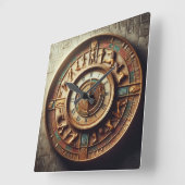 Altägyptischer Hintergrund 02 Quadratische Wanduhr (Winkel)