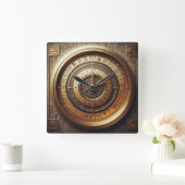 Altägyptischer Hintergrund Quadratische Wanduhr (Zuhause)
