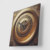 Altägyptischer Hintergrund Quadratische Wanduhr (Winkel)