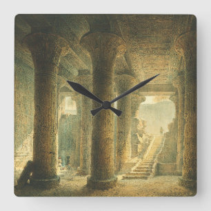 Altägyptischer Tempel von Esna Quadratische Wanduhr