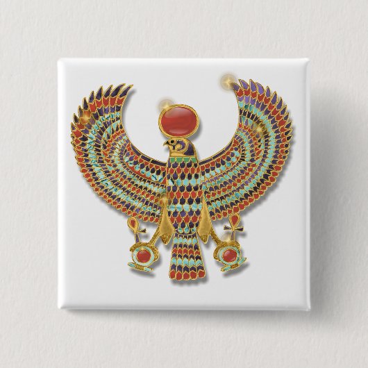 Altägyptisches Falken-Brustschild Button (Vorderseite)