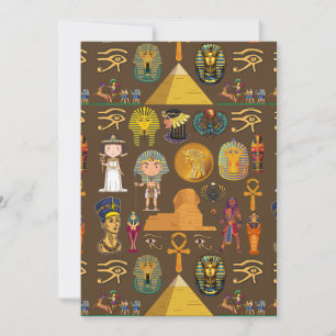 Altägyptisches Hieroglyphen-Mustersymbol  Feiertagskarte
