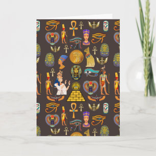 Altägyptisches Hieroglyphen-Mustersymbol Karte