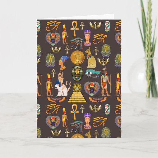 Altägyptisches Hieroglyphen-Mustersymbol Karte (Vorderseite)