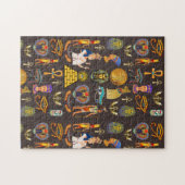 Altägyptisches Hieroglyphen-Mustersymbol Puzzle (Horizontal)