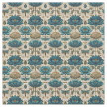 Altägyptisches Toile de Jouy Grünes Blumenmuster