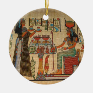 ALTÄGYPTISCHES WANDGEMÄLDE KERAMIK ORNAMENT