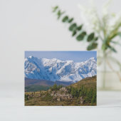 Altai-Gebirge, landschaftliches Foto, etikettiert, Postkarte (Stehend Vorderseite)