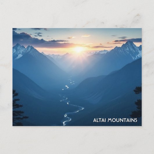 Altai-Gebirge Mongolei Reise Postkarte (Vorderseite)