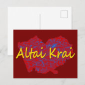 Altai Krai Feiertagspostkarte (Vorne/Hinten)