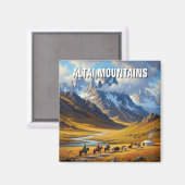 Altai Mongolische Reisen Magnet (Vorderseite/Rückseite)