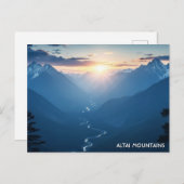 Altai Mountains Mongolia travel Postkarte (Vorne/Hinten)