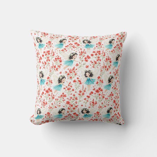Altami Cute Floral Girl Pillow – Kids Nursery Deco Kissen (Vorderseite)