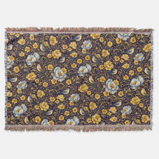 Altami Vintage Floral Birds Throw Blanket – Elegan Decke