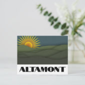 Altamont California Website von 1969 Gratis-Konzer Postkarte (Stehend Vorderseite)