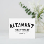 Altamont Free Concert Postkarte (Stehend Vorderseite)