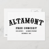 Altamont Free Concert Postkarte (Vorne/Hinten)