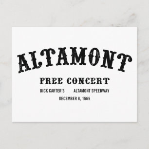 Altamont Free Concert Postkarte