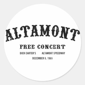 Altamont Free Runder Aufkleber