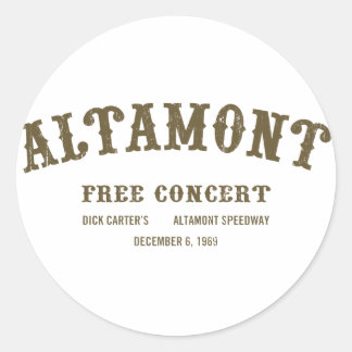 Altamont Free Runder Aufkleber
