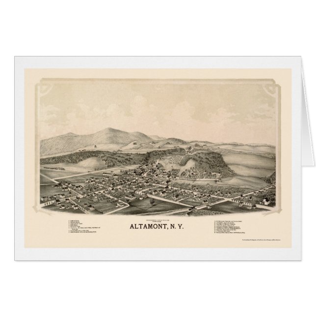 Altamont, NY panoramische Karte - 1889 (Vorderseite (Horizontal))