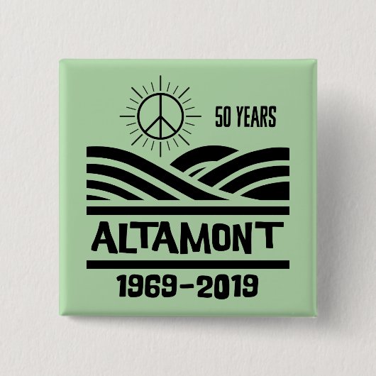 Altamont Speedway 1969-2019 50. Jubiläum Button (Vorderseite)