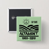Altamont Speedway 1969-2019 50th Anniversary Button (Vorne & Hinten)
