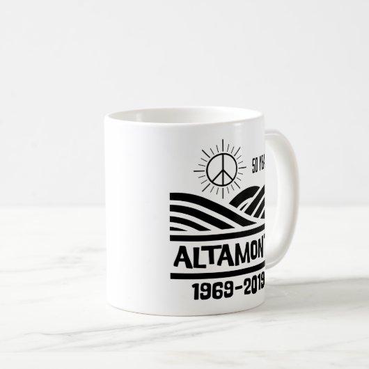 Altamont Speedway 1969-2019 50th Anniversary Kaffeetasse (VorderseiteRechts)