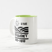 Altamont Speedway 1969-2019 50th Anniversary Zweifarbige Tasse (Vorderseite Links)
