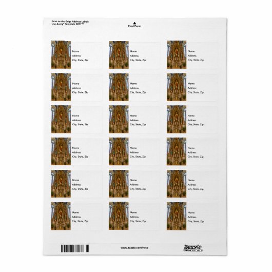 Altar bei St Peter Address Labels Adressaufkleber (Vorne)