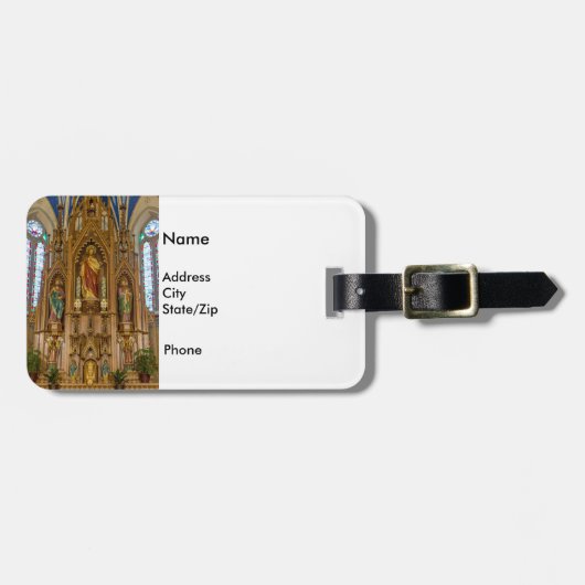 Altar bei St Peter Gepäckanhänger (Vorderseite horizontal)