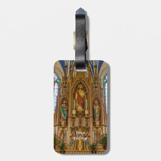 Altar bei St Peter Gepäckanhänger (Rückseite vertikal)