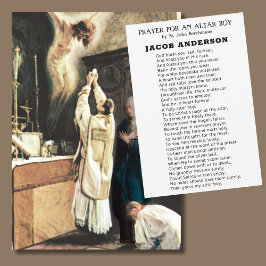 Altar Boy Gebet für katholische Priesterreisen Mitteilungskarte