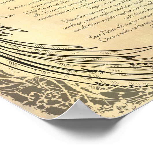 ALTAR CLEANSING SPELL POSTER (Ecke)