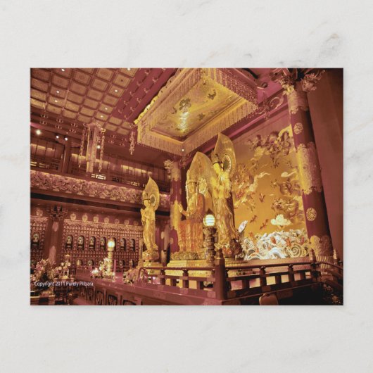Altar des chinesischen Tempels Postkarte (Vorderseite)
