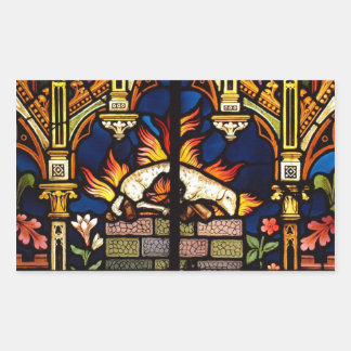 Altar des Lamm-Aufklebers Rechteckiger Aufkleber