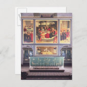 Altar mit einem darstellenden Triptychon Postkarte (Vorne/Hinten)