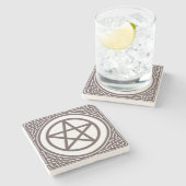 Altar-Pentagramm - Steinuntersetzer (Seitenansicht)