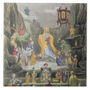 Altar-Stück im "YUN Stzoo Stzee" Tempel, tönen Fliese
